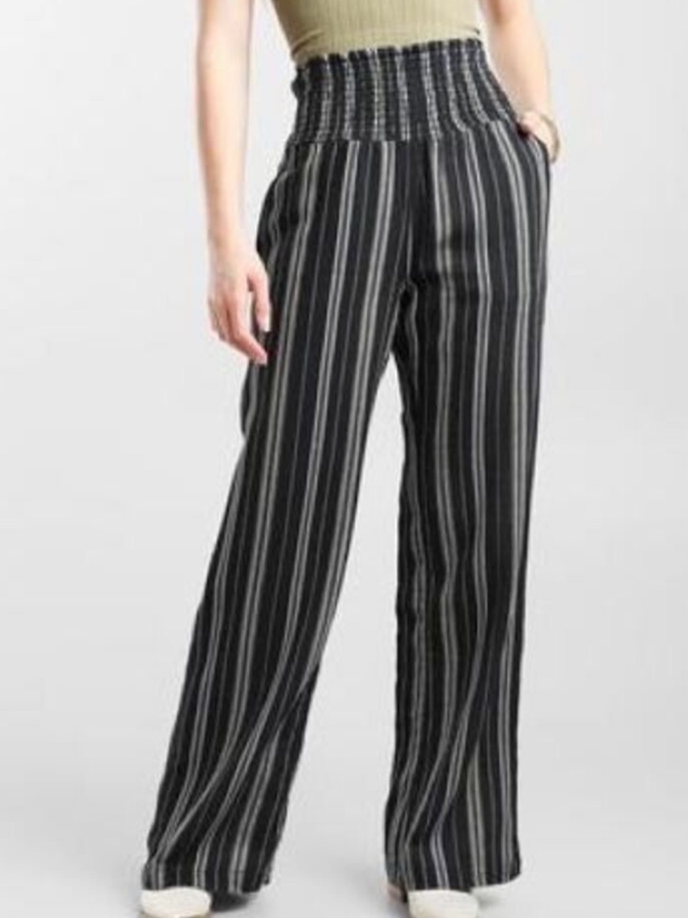 Billabong New Wave 2 Striped Wide Leg Pants NWT Size Medium